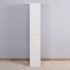 Bathroom Floor Storage Cabinet with 2 Doors Living Room Wooden Cabinet with 6 Shelves 15.75 x 11.81 x 66.93 inch - White
