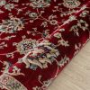 Stylish Classic Pattern Design Traditional Floral Filigree Bordered Area Rug - Red|Ivory - 9'-6" X 12'-9"